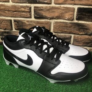 Nike Air Jordan 1  Low TD Panda Black White Football Cleats Men Sz 15 FJ6245-100